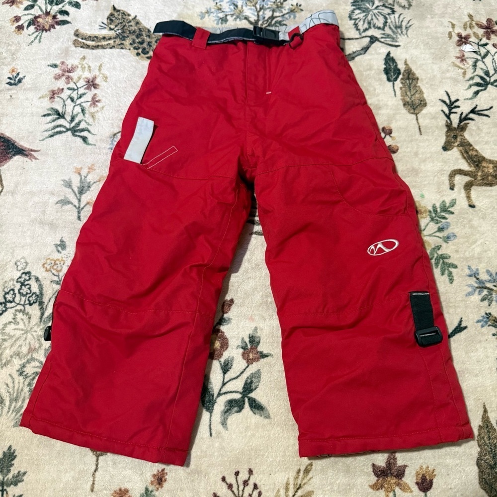 Marker Red Snow Pants with Logo size 3T